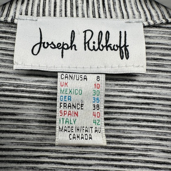 Joseph Ribkoff Tunic Top Shirt Size 8 Stretch‎ 3/4 Sleeves Asymmetric Artsy Boho - Picture 13 of 16